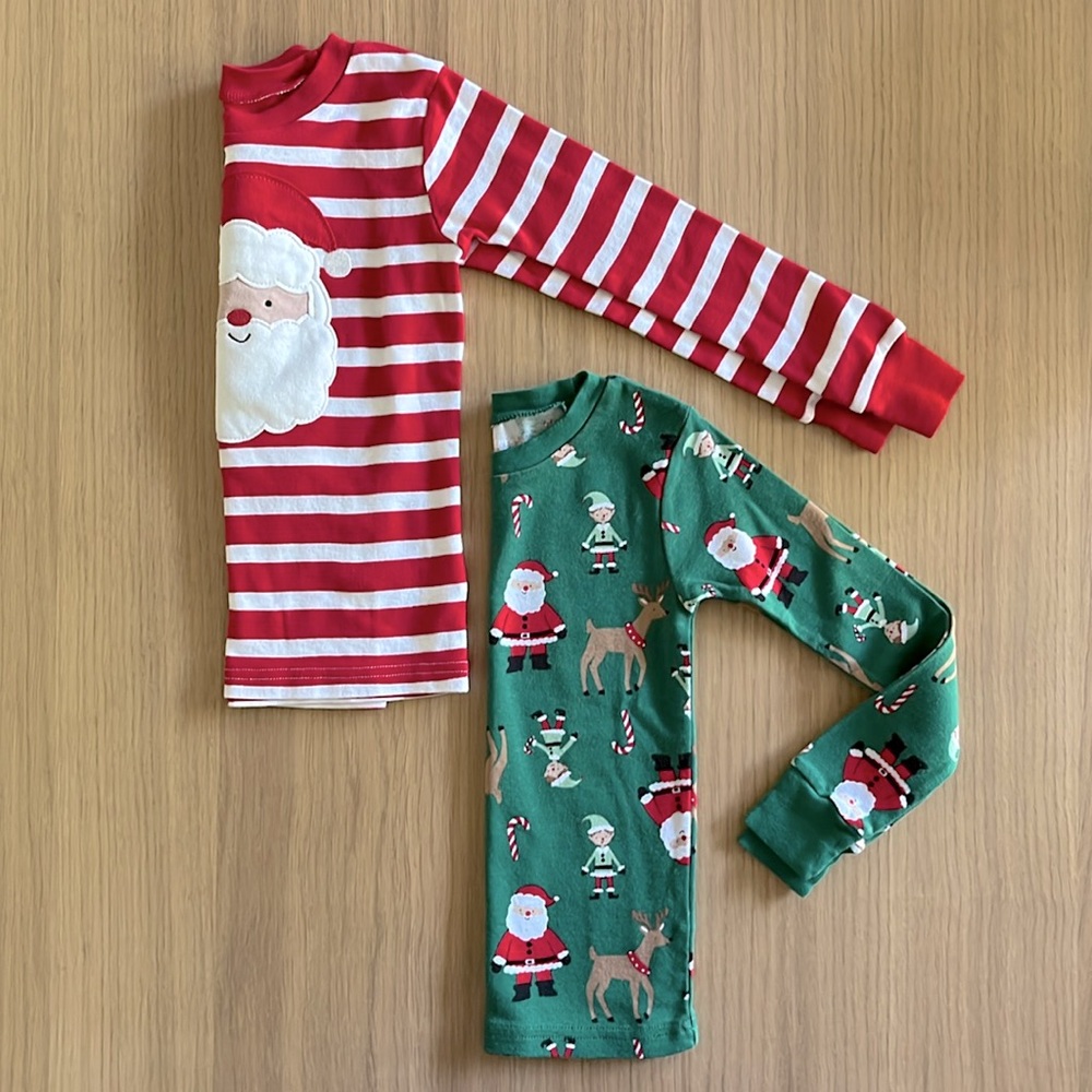 Carter’s, Kid’s 2- pack Christmas pajama long sleeves tops, size 5 Years,